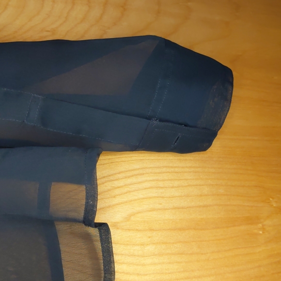 Express sheer button down blouse - Picture 3 of 5